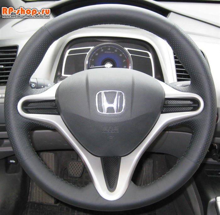 Оплетка на руль включая спицы Honda Civic VIII 2006-2011 можно выбрать цвет нити - фото 5556
